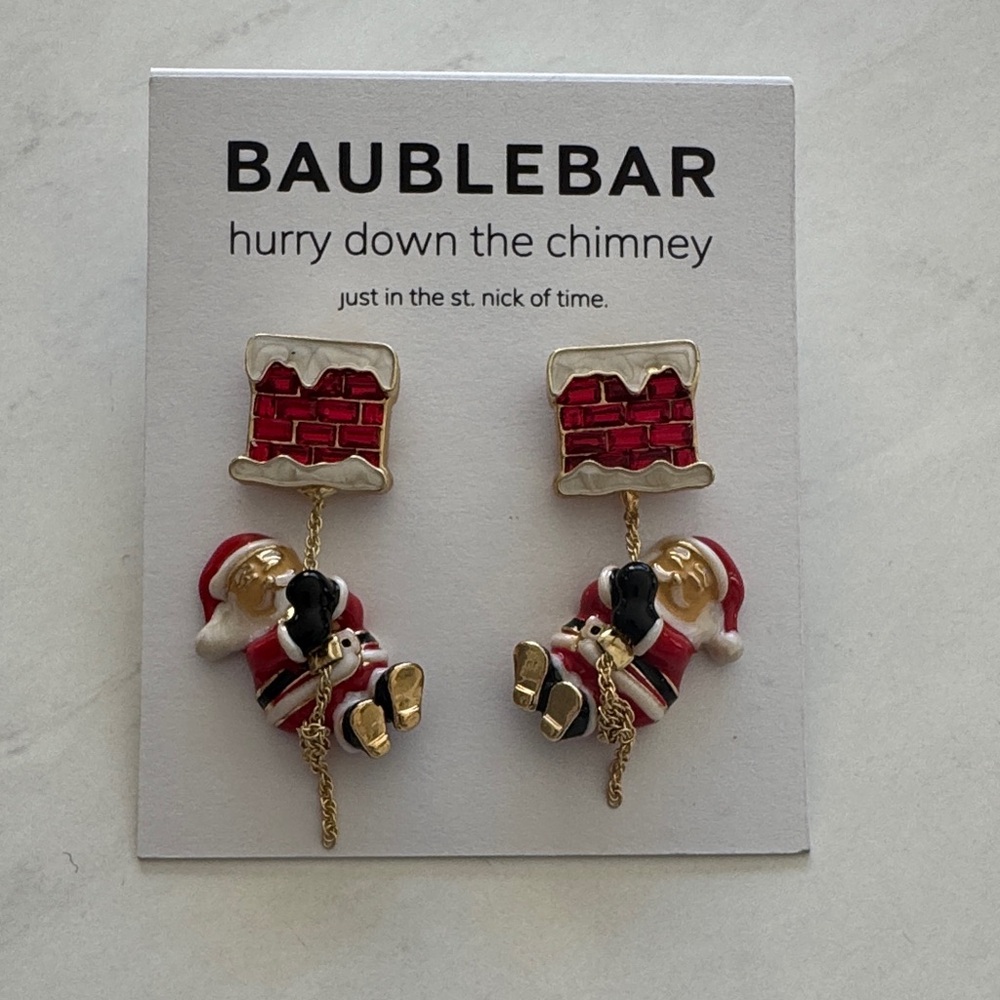 🎅🏻BaubleBar Santa Claus Christmas Earrings